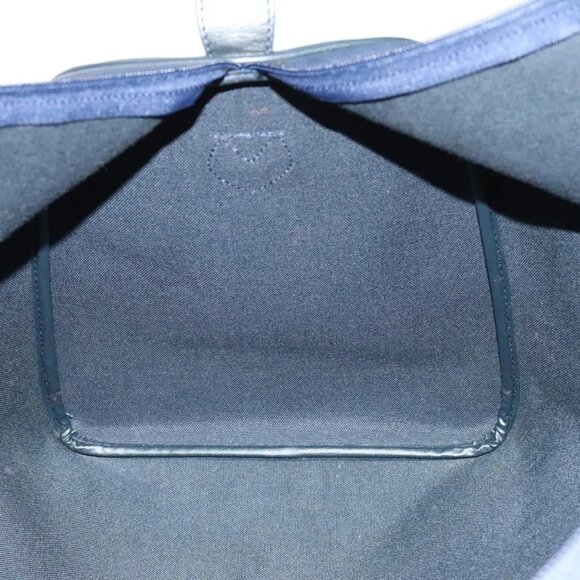 Christian Dior Trotter Canvas Boston Bag PVC Navy Gold Auth 127118 - Picture 11 of 16